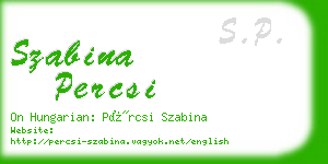 szabina percsi business card